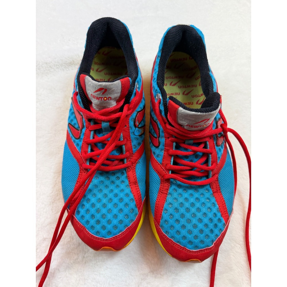 Newton Gravity Mens Running Shoes Blue Red Yellow Size 12.5 000113 Low Top Mesh